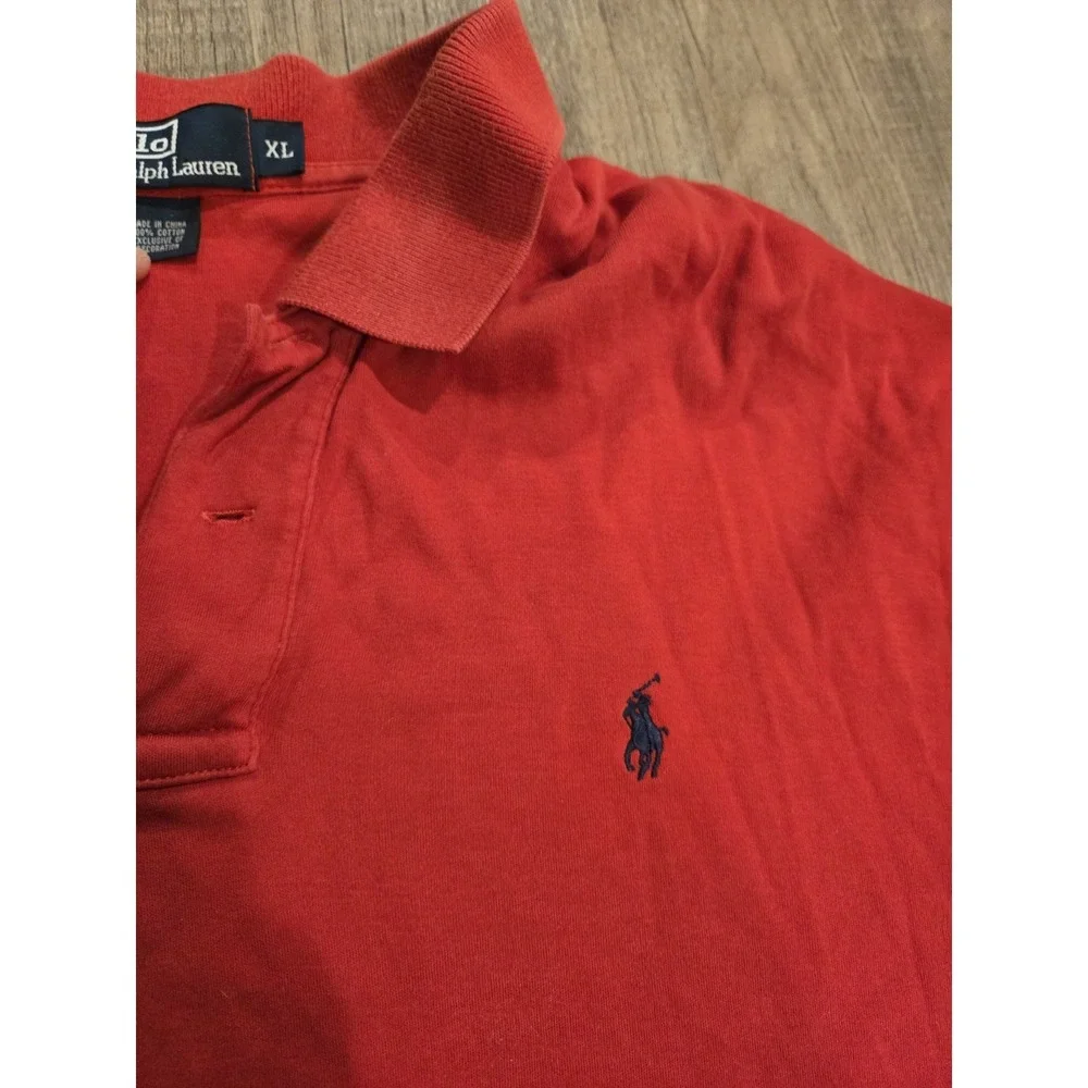 Polo Ralph Lauren Mens XL‎ Classic Fit Short Sleeve Red Rugby Pony